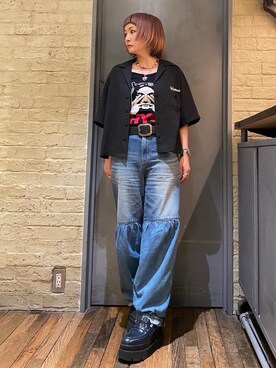 「でにむ」｜「アイテム（キャミソール）」を使った、つぼねさん（レディース・153cm）の夏コーディネート