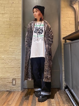 「らふこーで」｜「アイテム（ダウンジャケット/コート）」を使った、つぼねさん（レディース・153cm）の秋コーディネート