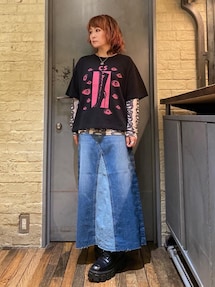 ヒスグラ ♪ SNAKE LOOP柄 ロンT 新品 HYSTERIC GLAMOUR（ヒステリックグラマー）の「SNAKE LOOP柄 T