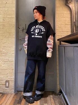 「らふこーで」｜「アイテム（アクセサリー）」を使った、つぼねさん（レディース・153cm）の冬コーディネート