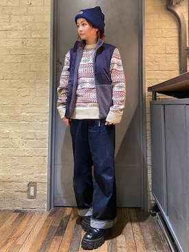 「らふこーで」｜「アイテム（アクセサリー）」を使った、つぼねさん（レディース・153cm）の冬コーディネート