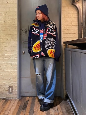 「らふこーで」｜「アイテム（キャップ）」を使った、つぼねさん（レディース・153cm）の冬コーディネート