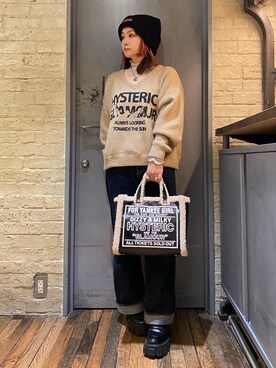 「らふこーで」｜「アイテム（キャップ）」を使った、つぼねさん（レディース・153cm）の冬コーディネート