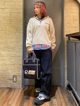 「でにむ」｜「アイテム（アクセサリー）」を使った、つぼねさん（レディース・153cm）の冬コーディネート