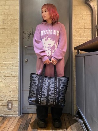 ヒステリックグラマー SNAKE LOOP柄 STUDS CANVASトート HYSTERIC GLAMOUR HYSTERIC GLAMOUR