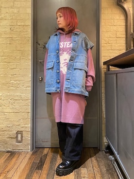 「でにむ」｜「アイテム（ワンピース/ドレス）」を使った、つぼねさん（レディース・153cm）の冬コーディネート