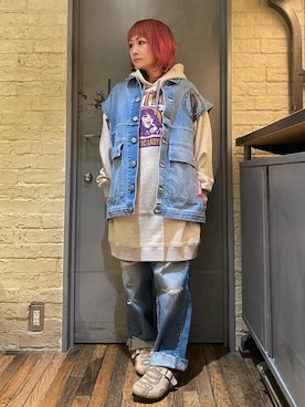 「でにむ」｜「アイテム（ワンピース/ドレス）」を使った、つぼねさん（レディース・153cm）の冬コーディネート