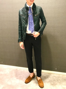 「VISARUNO（ビサルノ）のアイテム」を使った、Danny Williamsさん（メンズ・177cm）の秋コーディネート