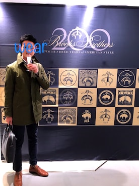 「JOURNAL STANDARD（ジャーナルスタンダード）のアイテム（ステンカラーコート）」を使った、Danny Williamsさん（メンズ・177cm）の春コーディネート