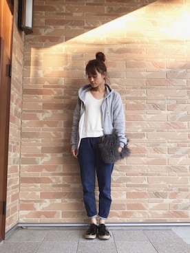 「SHOE BAR Deesse（シューバーディーセ）のアイテム」を使った、Natsu♡さん（レディース・162cm）の冬コーディネート