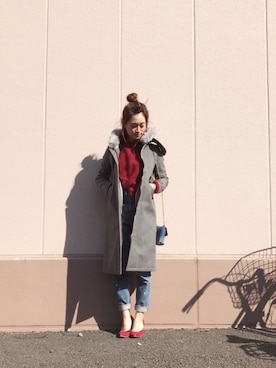 「JILKY（ジルキー）のアイテム（ジャケット/アウター）」を使った、Natsu♡さん（レディース・162cm）の冬コーディネート