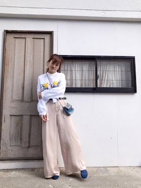 「ADER（アデル）のアイテム（イヤリング）」を使った、Natsu♡さん（レディース・162cm）の冬コーディネート