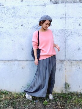 「ADER（アデル）のアイテム」を使った、Natsu♡さん（レディース・162cm）の冬コーディネート