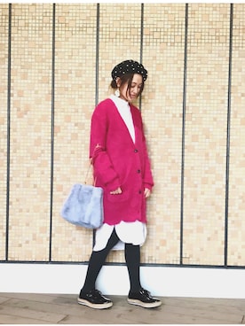 「SHOE BAR Deesse（シューバーディーセ）のアイテム」を使った、Natsu♡さん（レディース・162cm）の冬コーディネート