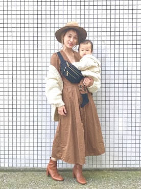 Natsu♡さん（レディース・162cm）の冬コーディネート