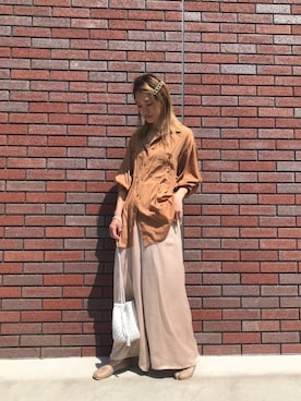 トゥデイフル TODAYFUL Satin Jacquard Shirts サテンジャガードシャツ ブラウス 長袖 F カーキ 11910416 /NQ レディース TODAYFUL(トゥデイフル) 