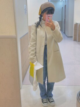 「PICCIN（ピッチン）のアイテム（ジャケット/アウター）」を使った、ninaさん（レディース・148cm）の冬コーディネート