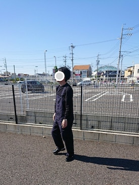「Engineered Garments（エンジニアードガーメンツ）のアイテム（オールインワン・サロペット）」を使った、アップーさん（メンズ・170cm）の春コーディネート