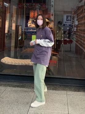 「SOPHNET.（ソフネット）のアイテム」を使った、ゆんじさん（レディース・155cm）の春コーディネート