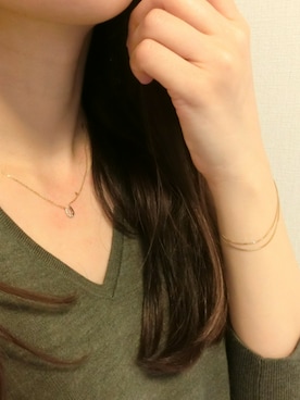 「agete（アガット）のアイテム（ブレスレット）」を使った、manakaさん（レディース・158cm）の春コーディネート