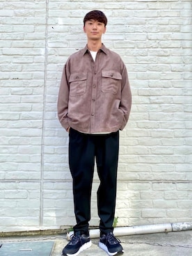 「エコスウェード」｜sakasaさん（メンズ・180cm）の秋コーディネート