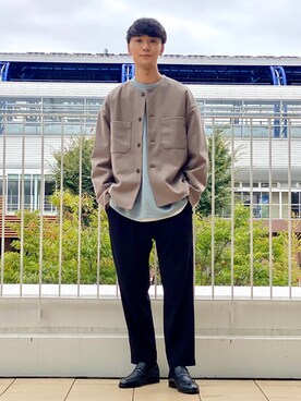「秋のカフェオレコーデ」｜「アイテム（その他アウター）」を使った、sakasaさん（メンズ・180cm）の秋コーディネート