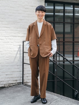 「春めきシューズ」｜「アイテム（その他アウター）」を使った、sakasaさん（メンズ・180cm）の春コーディネート