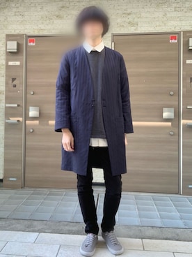「hatra（ハトラ）のアイテム（ジャケット/アウター）」を使った、kmakoさん（メンズ・175cm）の春コーディネート