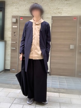 「unrelaxing（アンリラクシング）のアイテム（スラックス）」を使った、kmakoさん（メンズ・175cm）の春コーディネート