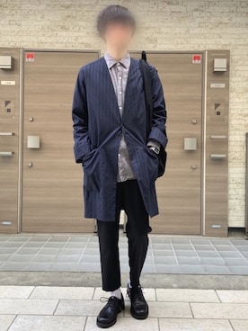 「hatra（ハトラ）のアイテム（ジャケット/アウター）」を使った、kmakoさん（メンズ・175cm）の春コーディネート