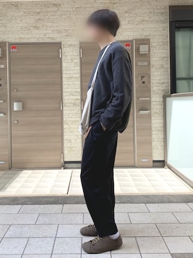 「Lui's（ルイス）のナローベルト（ベルト）」を使った、kmakoさん（メンズ・175cm）の春コーディネート