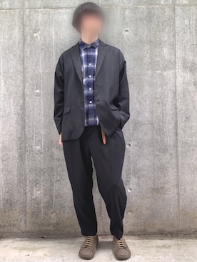 「Lui's（ルイス）のナローベルト（ベルト）」を使った、kmakoさん（メンズ・175cm）の春コーディネート