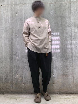 「Lui's（ルイス）のナローベルト（ベルト）」を使った、kmakoさん（メンズ・175cm）の春コーディネート