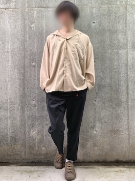 「Lui's（ルイス）のナローベルト（ベルト）」を使った、kmakoさん（メンズ・175cm）の春コーディネート