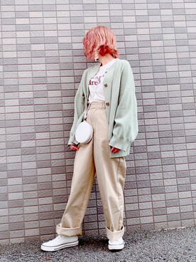 「Lattice（Lattice）のアイテム（アクセサリー）」を使った、ぎちこ(Jeanasis)さん（レディース・145cm）の春コーディネート