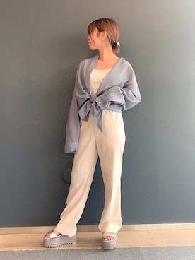 「ESPERANZA（エスペランサ）のアイテム（サンダル）」を使った、ぎちこ(Jeanasis)さん（レディース・145cm）の夏コーディネート
