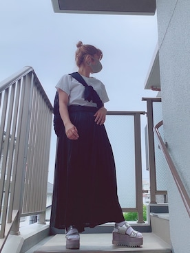 「ESPERANZA（エスペランサ）のアイテム（サンダル）」を使った、ぎちこ(Jeanasis)さん（レディース・145cm）の夏コーディネート