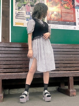 「ESPERANZA（エスペランサ）のアイテム（サンダル）」を使った、ぎちこ(Jeanasis)さん（レディース・145cm）の夏コーディネート