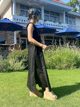 「ESPERANZA（エスペランサ）のアイテム（サンダル）」を使った、ぎちこ(Jeanasis)さん（レディース・145cm）の夏コーディネート