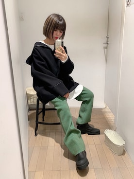 「ジーナシス」｜「アイテム（パーカー）」を使った、ぎちこ(Jeanasis)さん（レディース・145cm）の冬コーディネート