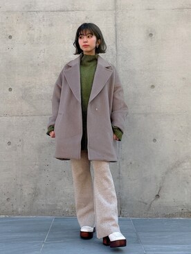 「ジーナシス」｜「アイテム（その他アウター）」を使った、ぎちこ(Jeanasis)さん（レディース・145cm）の冬コーディネート