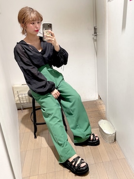 「ジーナシス」｜「アイテム（その他）」を使った、ぎちこ(Jeanasis)さん（レディース・145cm）の春コーディネート