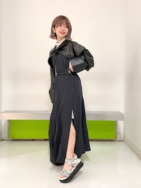 「JEANASIS（ジーナシス）のアイテム（その他アウター）」を使った、ぎちこ(Jeanasis)さん（レディース・145cm）の春コーディネート