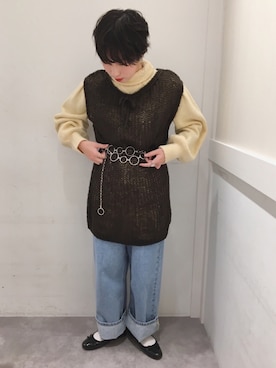 Rihoさん（レディース・155cm）の冬コーディネート