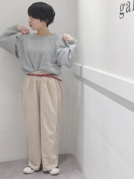 「アイテム（トップス）」を使った、Rihoさん（レディース・155cm）の冬コーディネート