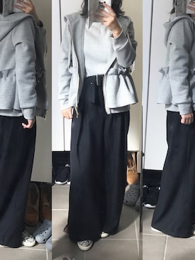 「ジーユーコーデ」｜「アイテム（その他アウター）」を使った、lalalaさん（レディース・154cm）の秋コーディネート