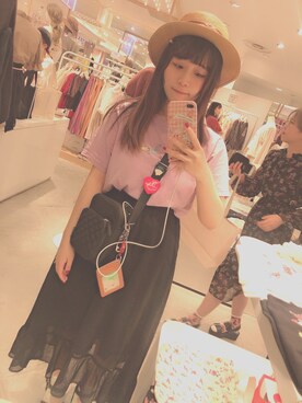 🍑桃酱さん（レディース・157cm）の夏コーディネート