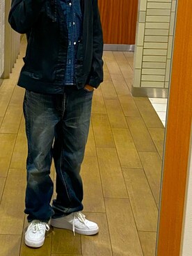 「G-STAR RAW（ジースターロゥ）のアイテム（デニムジャケット）」を使った、KRSMさん（メンズ・167cm）の秋コーディネート