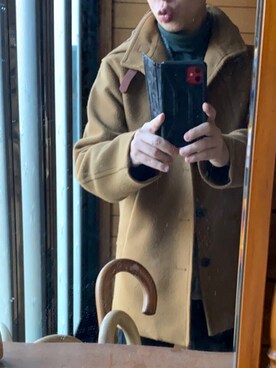 「BEAMS HEART（ビームスハート）のアイテム（ジャケット/アウター、ベージュ系）」を使った、motimotikouchanさん（メンズ・161cm）の冬コーディネート