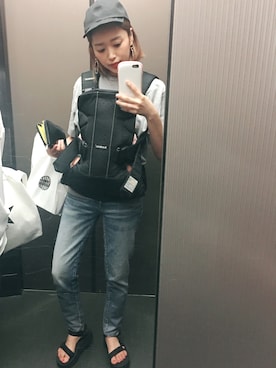 「chapter world（チャプターワールド）のアイテム（アクセサリー）」を使った、近藤千尋さん（レディース・160cm）の夏コーディネート